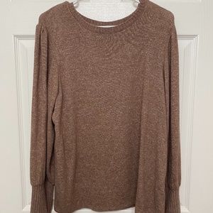 A New Day Brown Light Knit Sweater Size XL